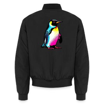 Pingouin - Bomber unisexe - noir - Dos - AI Model Male 185 light (185cm)