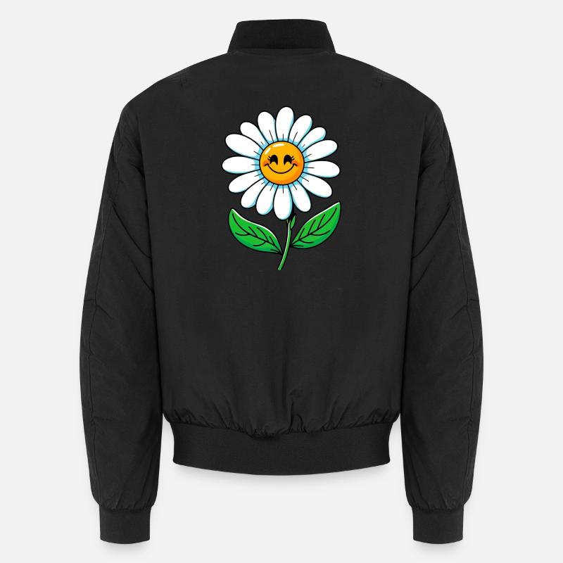 Gänseblümchen - Unisex Bomberjacke - Schwarz