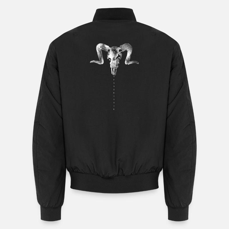 Ram Skull Mystical Symbolism Unisex Bomber Jacket