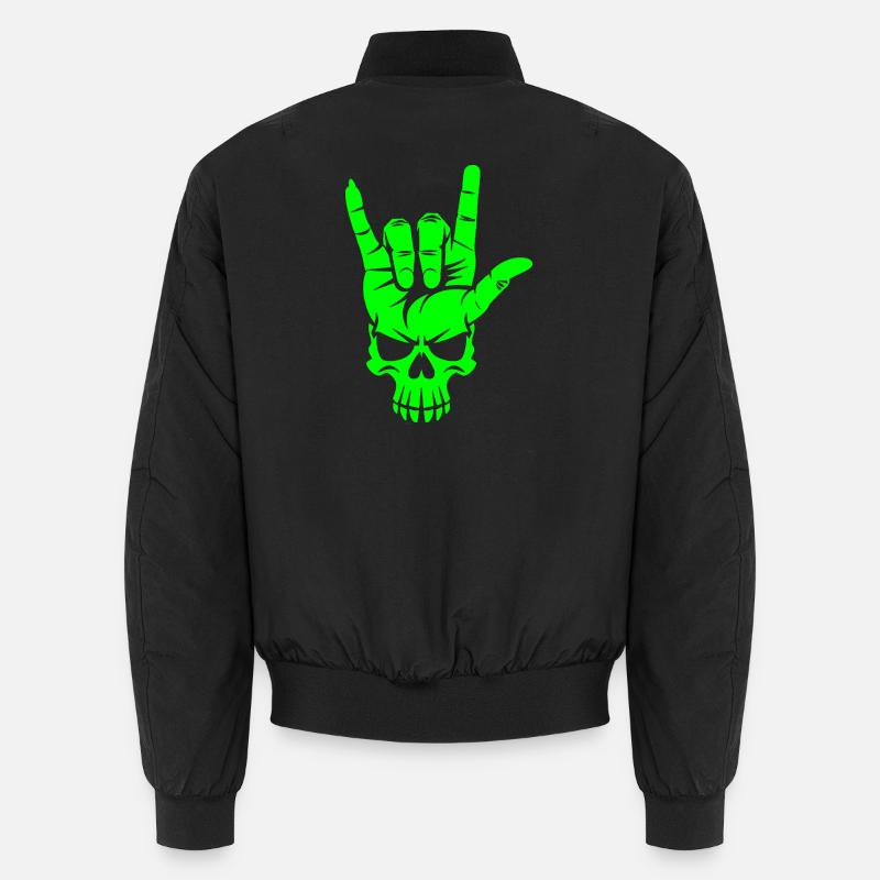 Rock n Roll Crâne Main Bomber unisexe