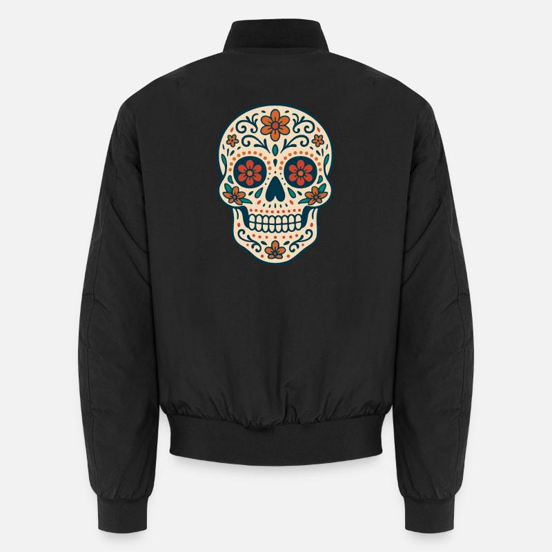 Latin American Folklore Skull by Helfspawn Unisex Bomber Jacket