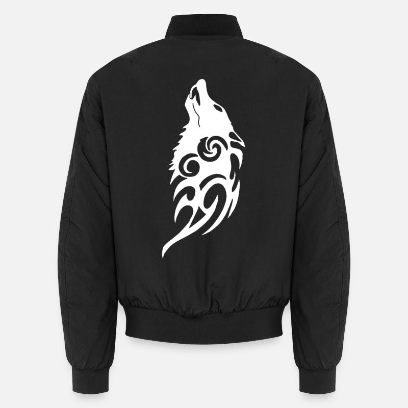 Geisterwolf des Waldes Unisex Bomberjacke