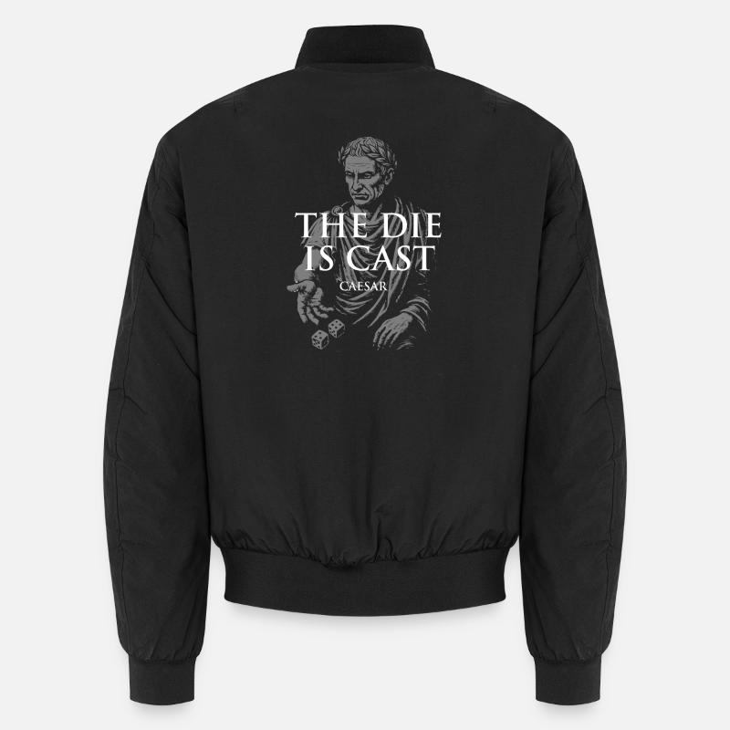 Roman Caesar Zitat verspieltes Design Unisex Bomberjacke