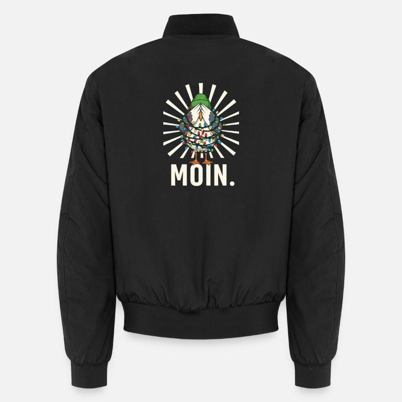 Möwe Weihnachtsmann Lichterkette Weihnachten  Unisex Bomberjacke