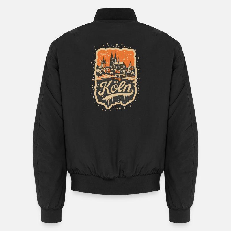 Cologne Winter Landscape - Unisex Bomber Jacket - black
