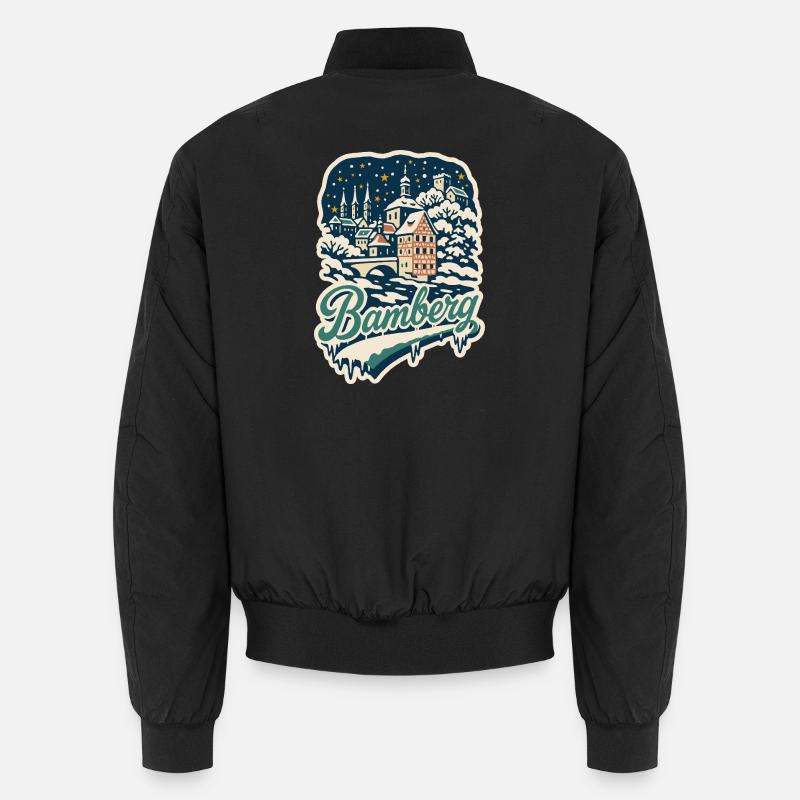 Bamberg Winter Magic - Unisex Bomber Jacket - black