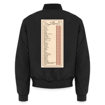 Ye Olde Cheese Emporium Sketch - Unisex Bomber Jacket - black - Back - AI Model Male 185 light (185cm)