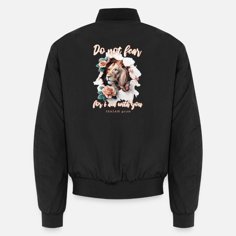 Löwe Bibelvers Unisex Bomberjacke