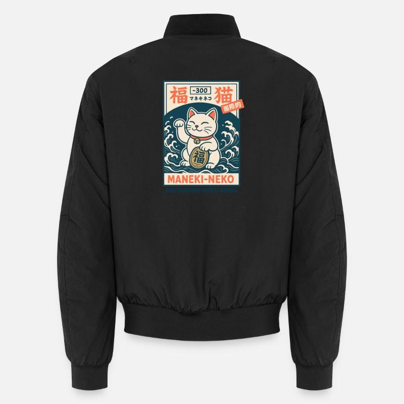 Maneki-neko - Unisex Bomberjacke - Schwarz