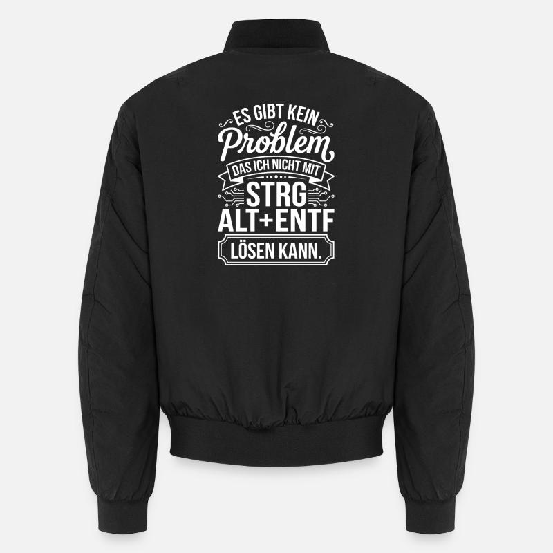 No problem with ctrl alt del Unisex Bomber Jacket