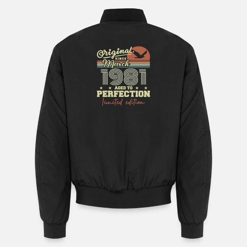 birthday March 1981 - Unisex Bomber Jacket - black