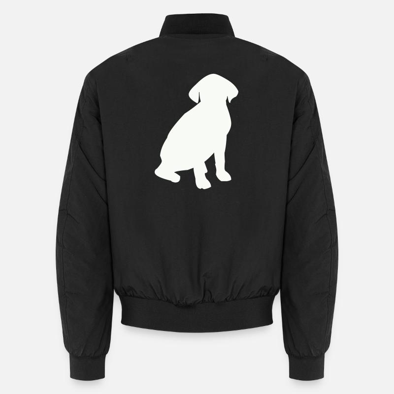 Silhouette du chien assis Bomber unisexe