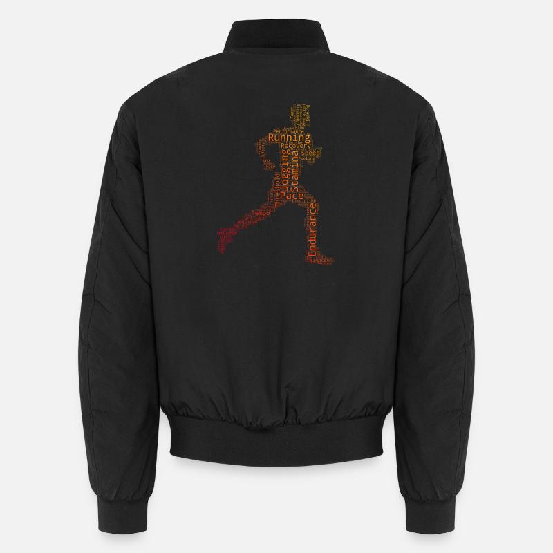 Geschenkidee für einen Running mit Running - Unisex Bomberjacke - Schwarz