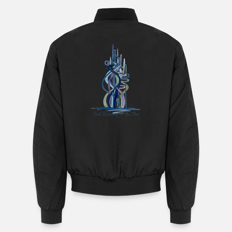 Harmonie dans le Flux - Bomber unisexe - noir