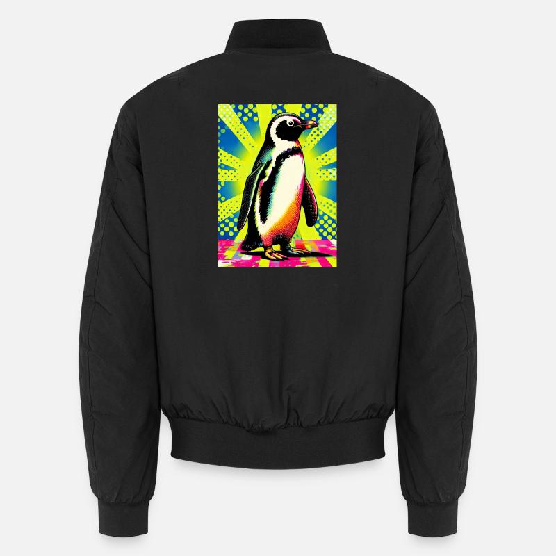 penguin - Unisex Bomber Jacket - black
