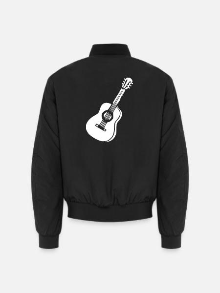 Gitarre Musik Geschenk Musiker Gitarrist - Unisex Bomberjacke - Schwarz