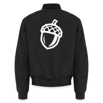 Eichel Symbol - Unisex Bomberjacke - Schwarz - Hinten - AI Model Male 185 light (185cm)