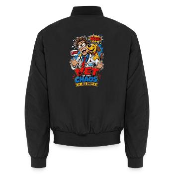 Tierarzt Chaos All Day - Unisex Bomberjacke - Schwarz - Hinten - AI Model Male 185 light (185cm)