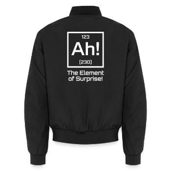 The Element Of Surprise Chemie Periodensystem - Unisex Bomberjacke - Schwarz - Hinten - AI Model Male 185 light (185cm)
