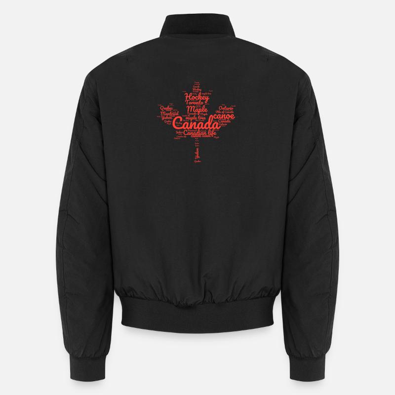 Canada in a word cloud - Unisex Bomber Jacket - black