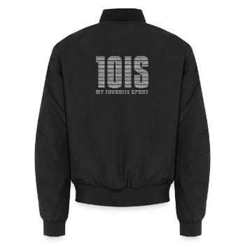 Tennis my favorite sport Weiss - Unisex Bomberjacke - Schwarz - Hinten - AI Model Male 185 light (185cm)