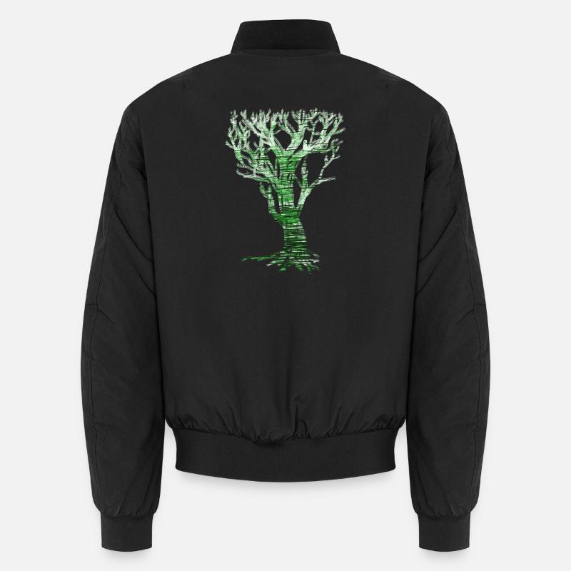 World Tree Nature Graphics - Unisex Bomber Jacket - black