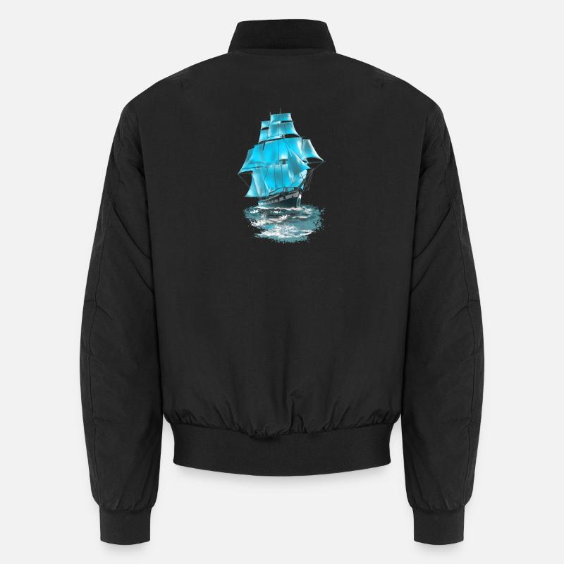 Segelschiff - Unisex Bomberjacke - Schwarz