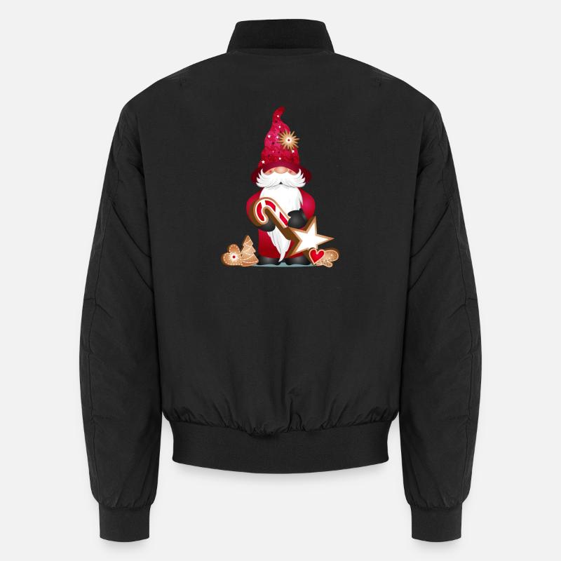 zauberhafter süßer Wichtel mit Weihnachtsplätzchen Unisex Bomberjacke