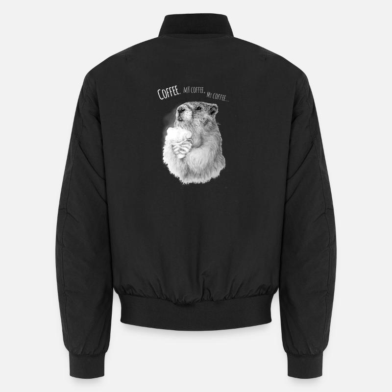 Kaffeehamster Genuss - Unisex Bomberjacke - Schwarz
