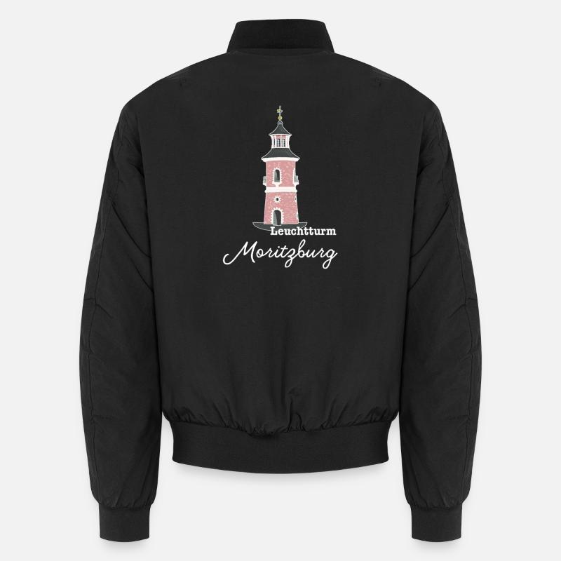 Lighthouse Moritzburg in Saxony, drawing Unisex Bomber Jacket