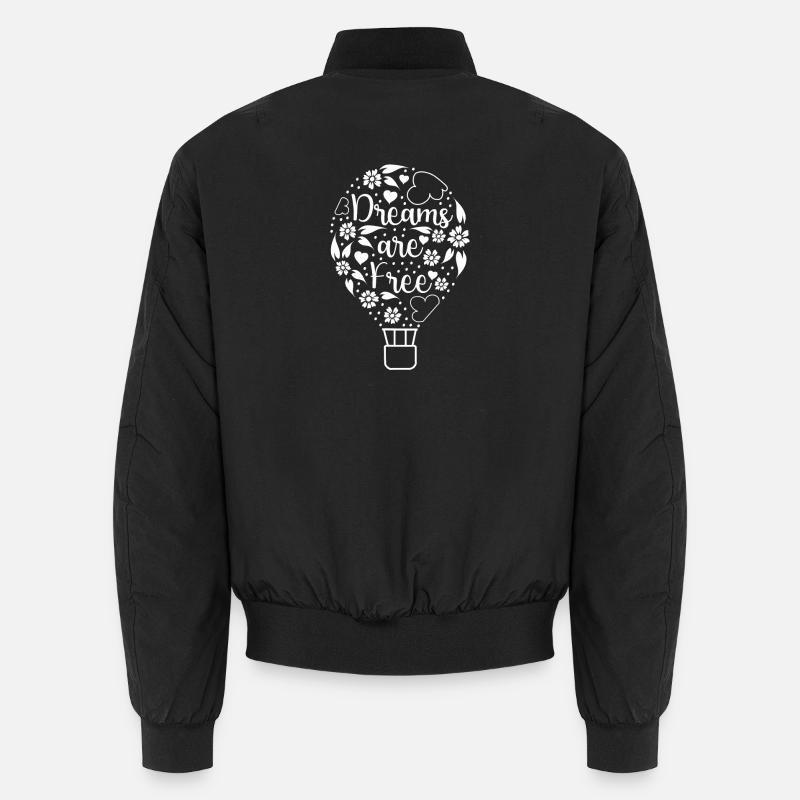 Dreams are Free white Unisex Bomber Jacket