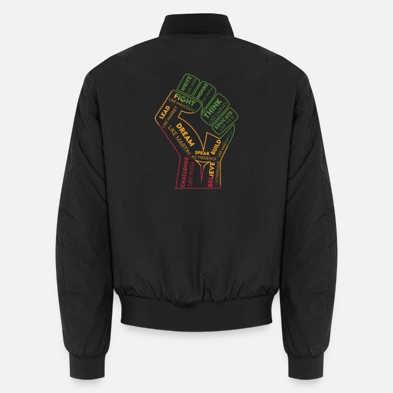 Wortfaust: Kraft der Gedanken Unisex Bomberjacke