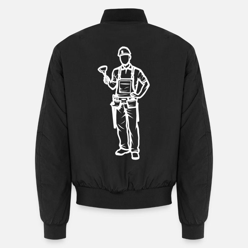 Plumber - Unisex Bomber Jacket - black
