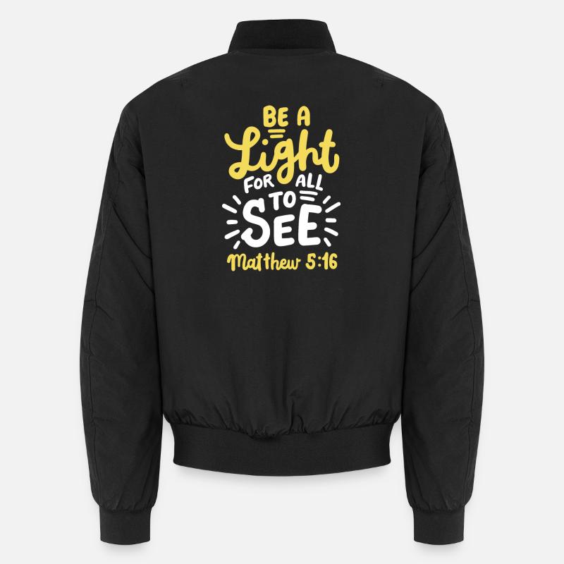 Christlich Bibelvers Motivation - Unisex Bomberjacke - Schwarz