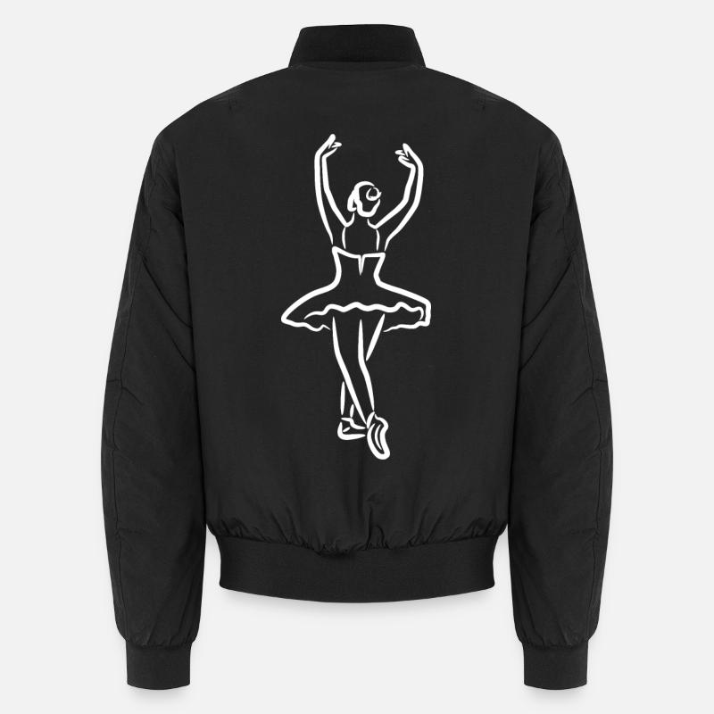Dessin de ballerine - Bomber unisexe - noir