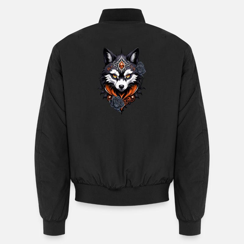 Majestic wolf's head, Unisex Bomber Jacket