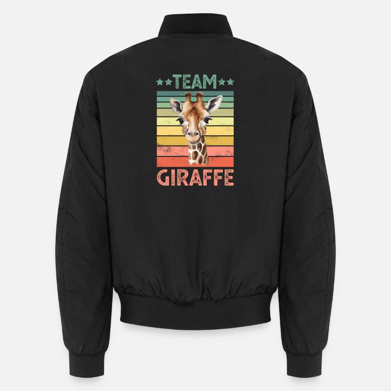 Giraffe - Unisex Bomberjacke - Schwarz