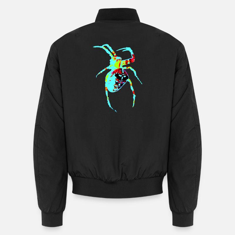 Spider in neon colors Unisex Bomber Jacket