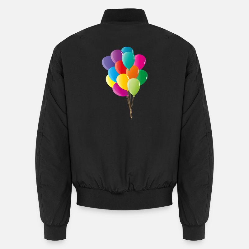 Fröhliche bunte Luftballons in kräftigen Farben Unisex Bomberjacke