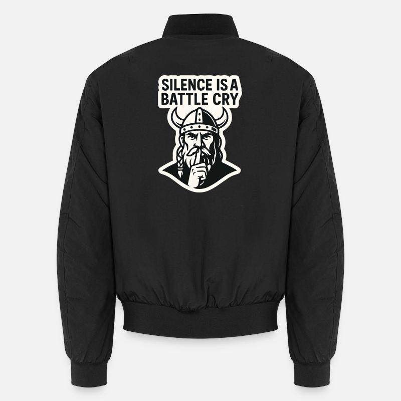 Wikinger-Stille-Kampfschrei-Design Unisex Bomberjacke