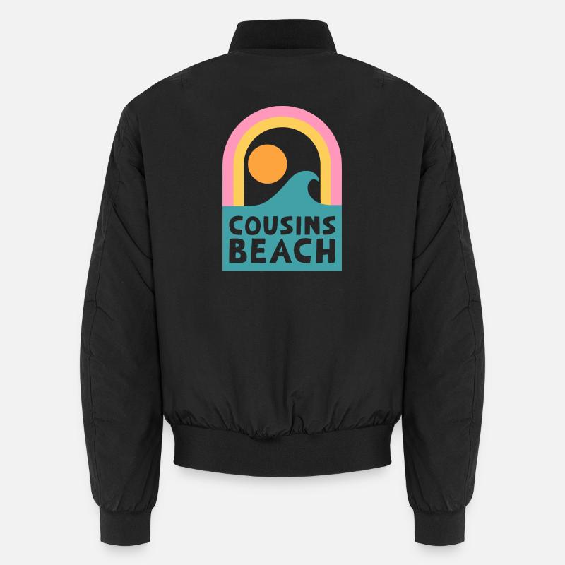 Cousins Beach – Retro Sunset Design - Unisex Bomberjacke - Schwarz