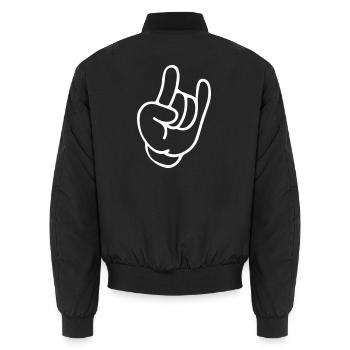 Rockhand Silhouette Motif - Bomber unisexe - noir - Dos - AI Model Male 185 light (185cm)