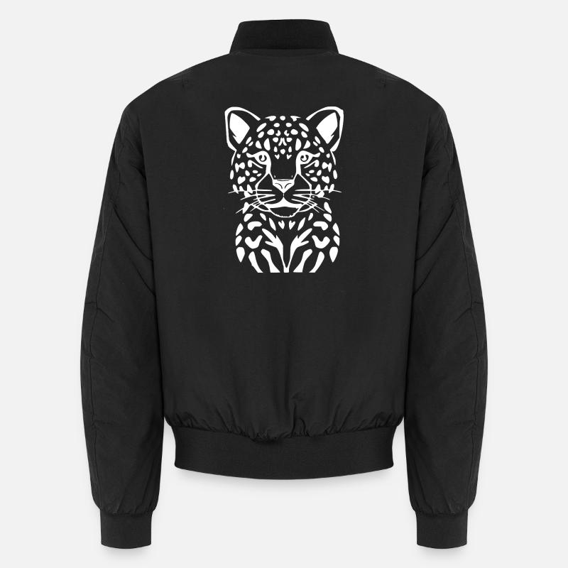 Leopard T-shirt Geschenkidee - Unisex Bomberjacke - Schwarz