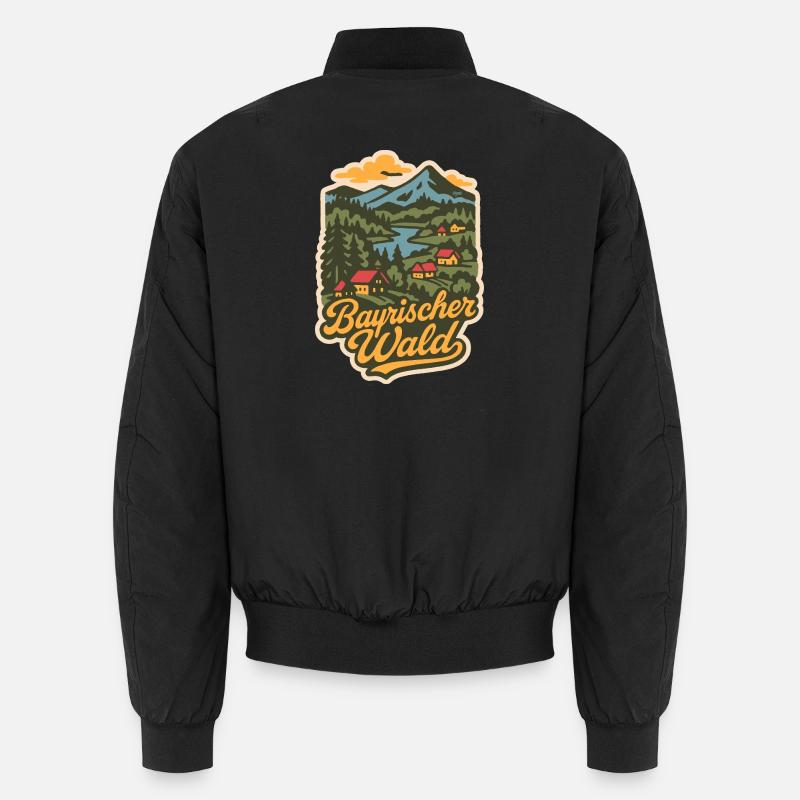 Bavarian Forest Germany - Unisex Bomber Jacket - black