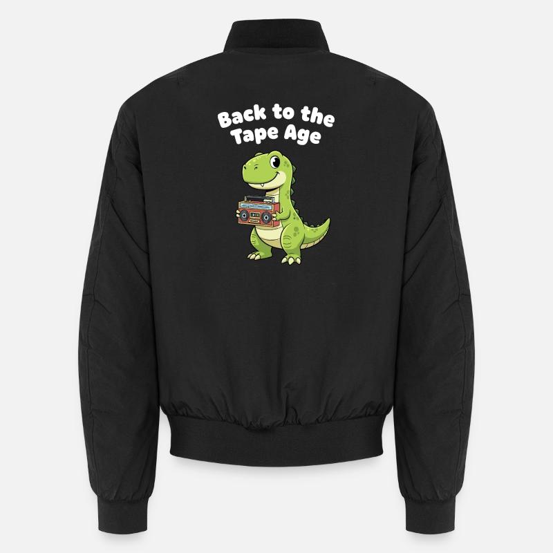 Dino Retro Tape Era Unisex Bomber Jacket