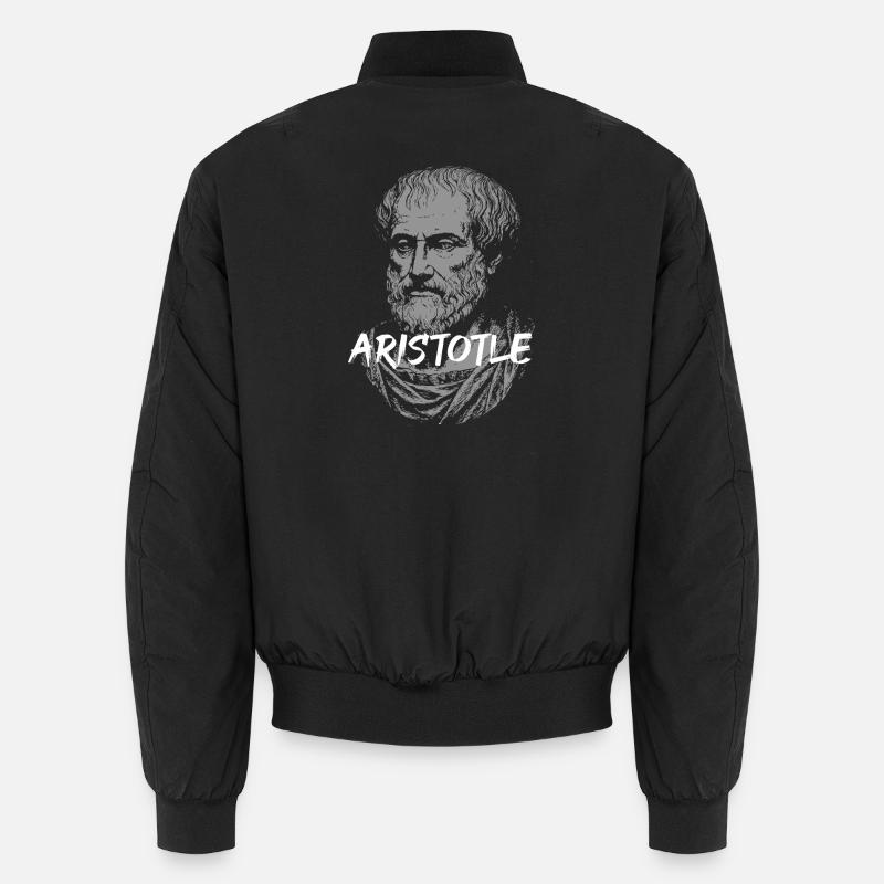 Aristotle Silhouette Portrait Unisex Bomber Jacket