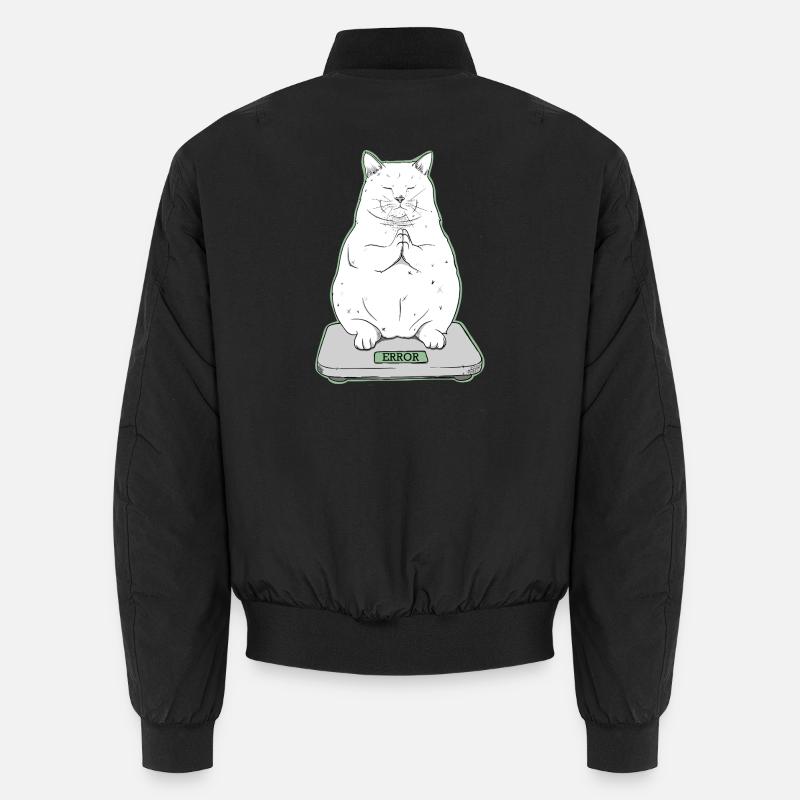Fat cat in meditation mode Unisex Bomber Jacket