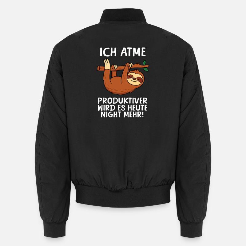 Petit paresseux mignon endormi - Bomber unisexe - noir