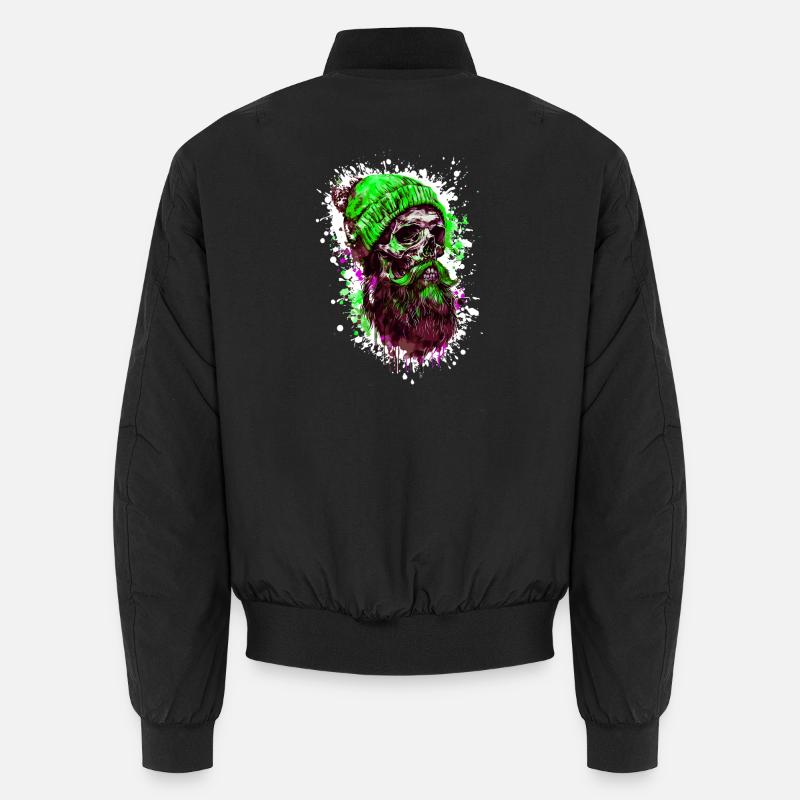 Lumberjack Skull - Unisex Bomber Jacket - black
