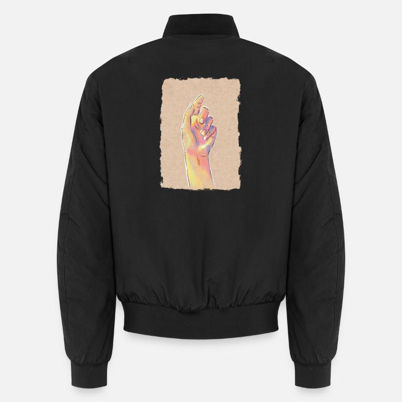 Main Pastel Arc en Ciel Bomber unisexe